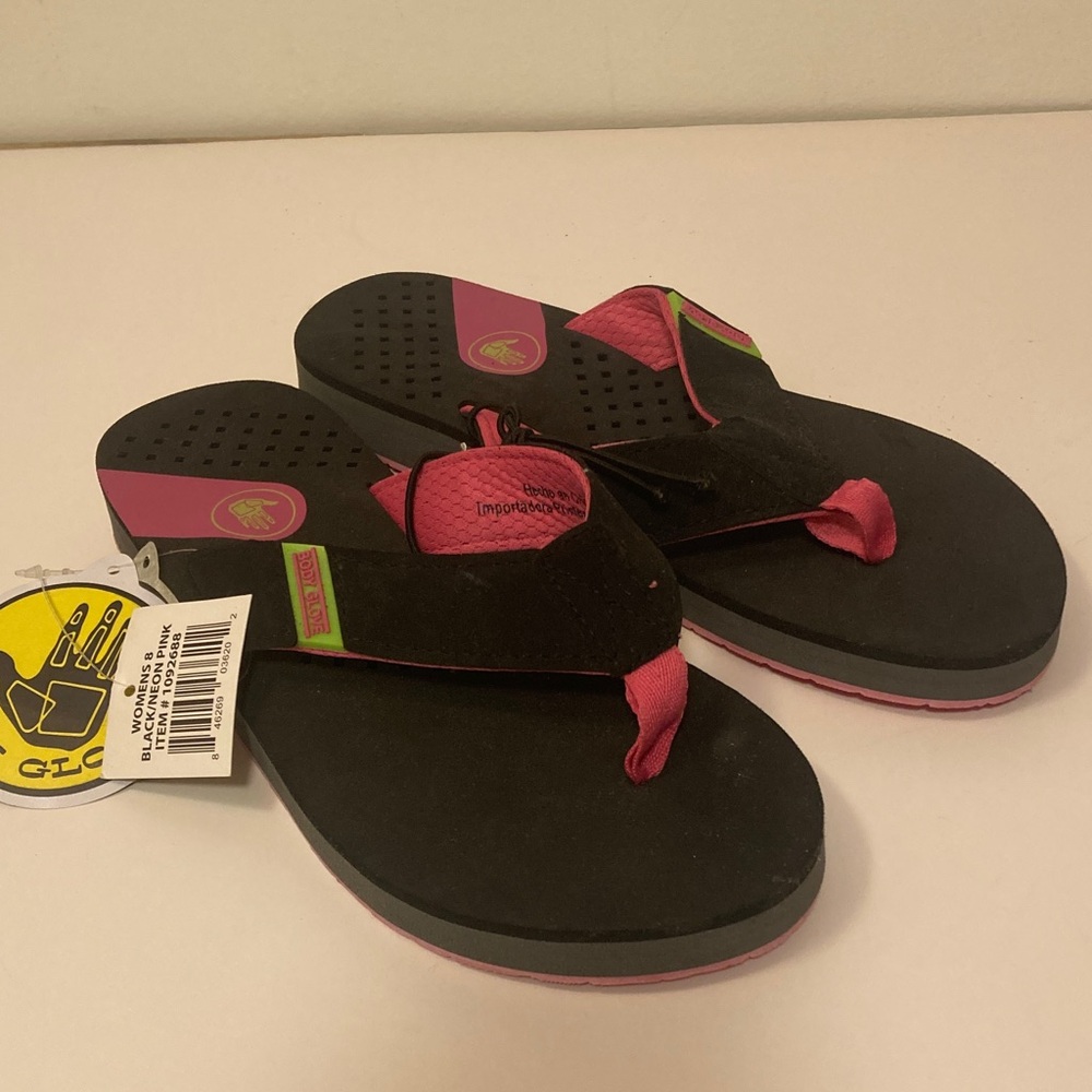 Body Glove Black and Pink Athletic Sandals
